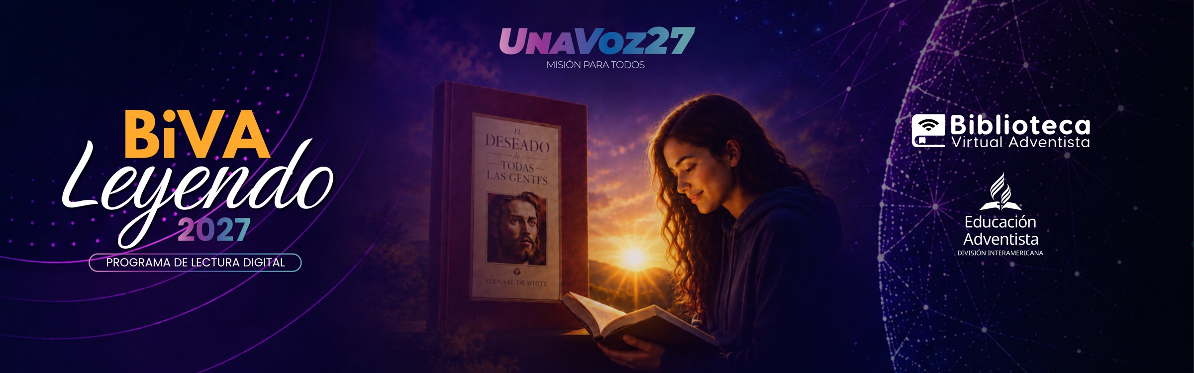 Arte oficial de BiVA Leyendo 2027 en español