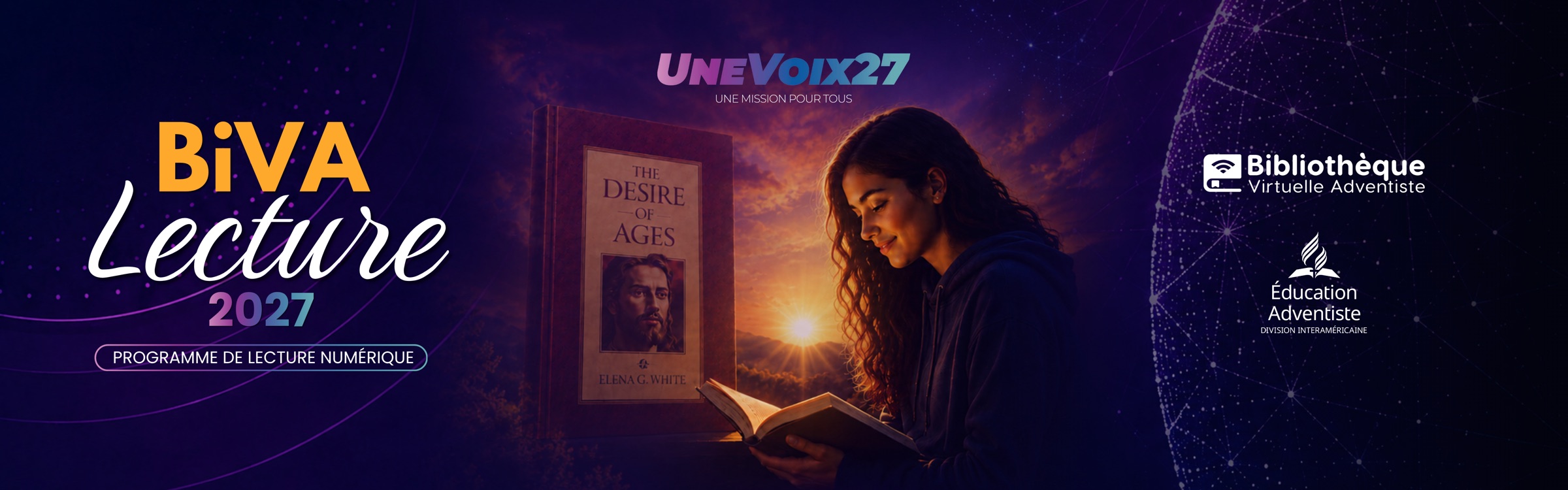 Visuel officiel de BiVA Lecture 2027 en français